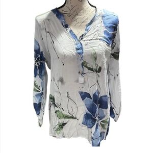 NT Floral Blue‎ and Green Women's Top